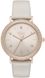 Часы наручные женские DKNY NY2609 кварцевые на кожаном бежевом ремешке, США 1